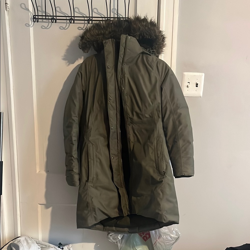 The North Face Olive Green Puffer Coat